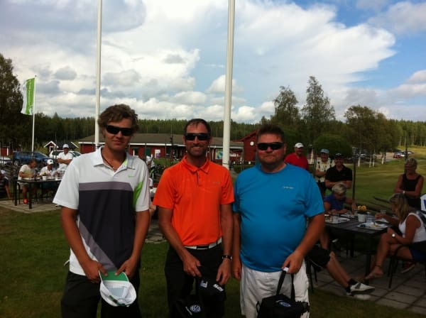 Vinnarna i lagtävlingen: Johan Kjellin, Kenneth Bylund, Tommy Niemi.